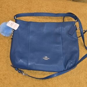 Coach Blue Leather Shoulder Bag
